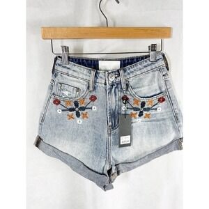 One Teaspoon Woodstock Embroidered High Waist Bandits Size 23